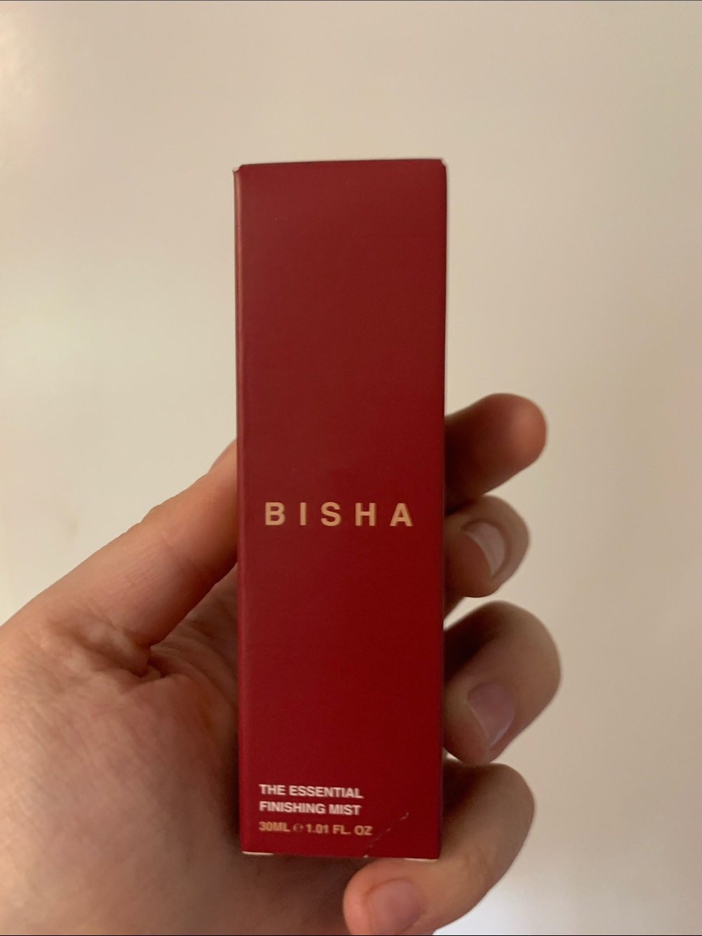 ISH Essential Finishing Mist — Deep Red Packaging